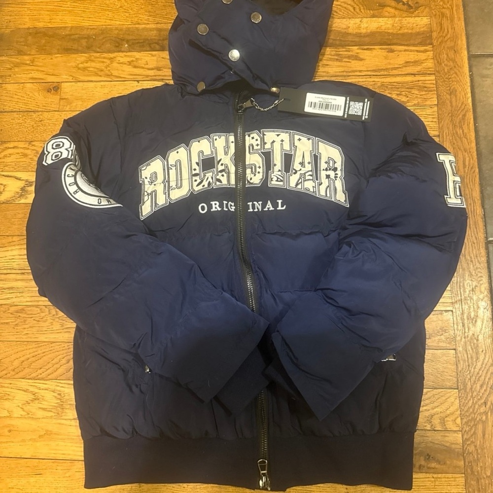 Rockstar Original Men's Blue Puffer Jacket